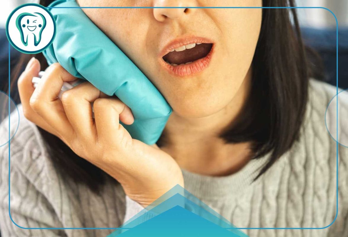 Hot or cold compress for toothache